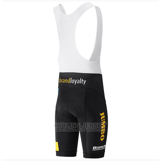 2018 Cycling Jersey Lotto NL Jumbo Yellow and Black Short Sleeve and Bib Short